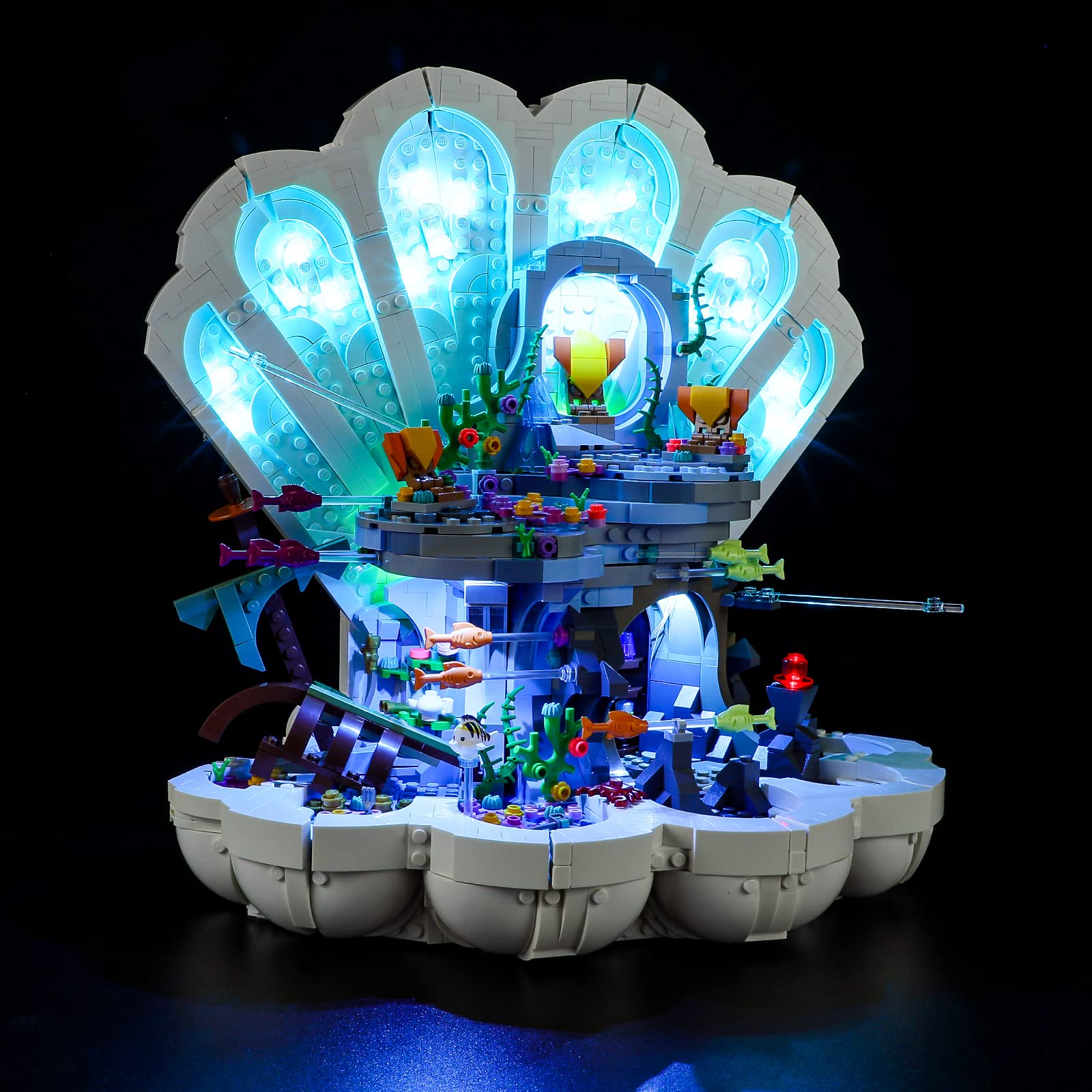 GEAMENT LED Light Kit Compatible with LEGO The Little Mermaid Royal Clamshell - for 43225 Model (Building Set Not Included)