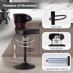 Nalupatio Bar Stools Set of 1 Seat Adjustable