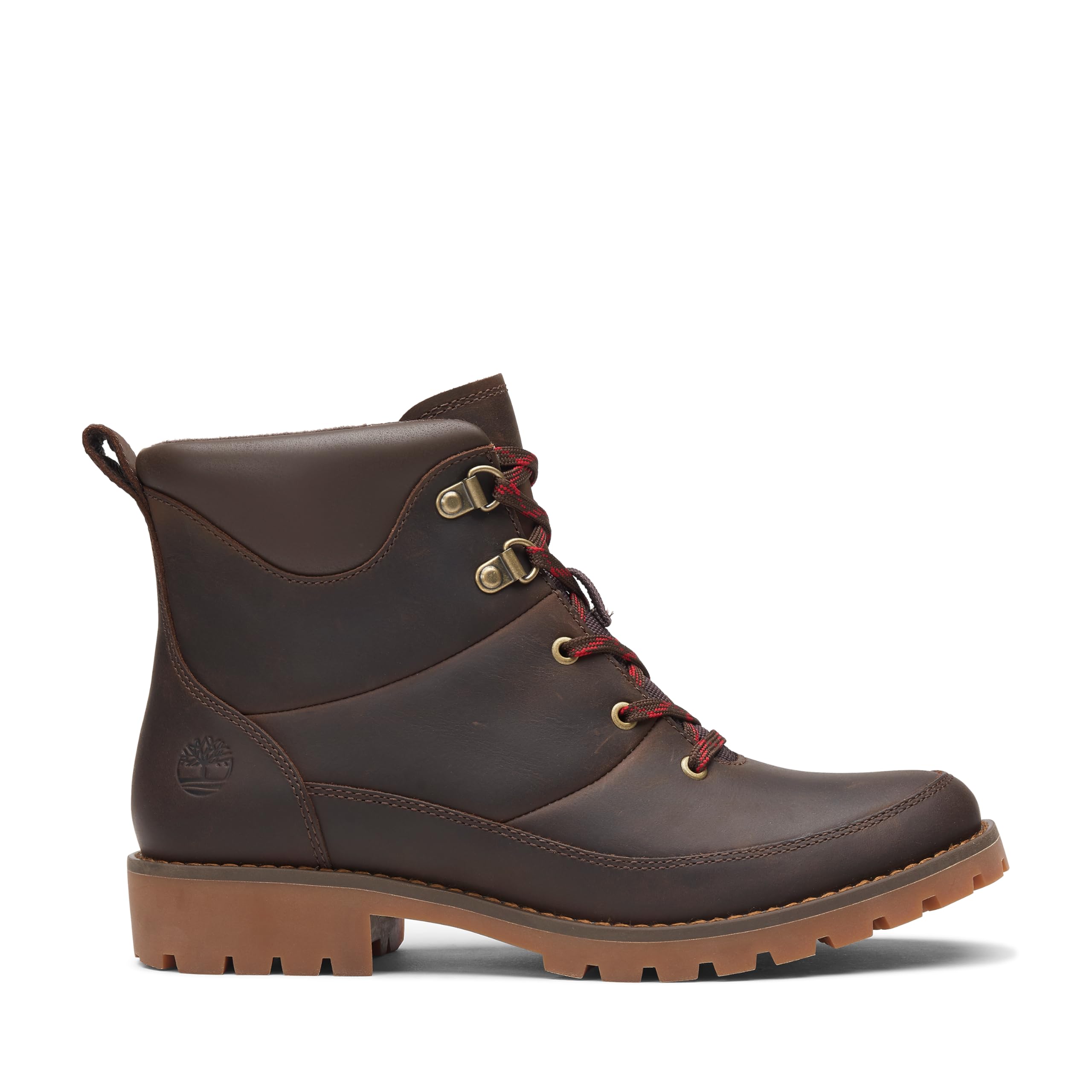 Timberland Women’s Ellendale Mid Lace-Up Boot Fashion, Dark Brown Full-Grain, 8.5