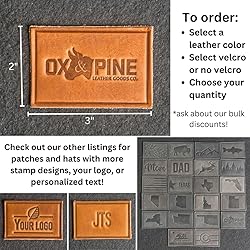 Bison Leather Patches with optional hook side