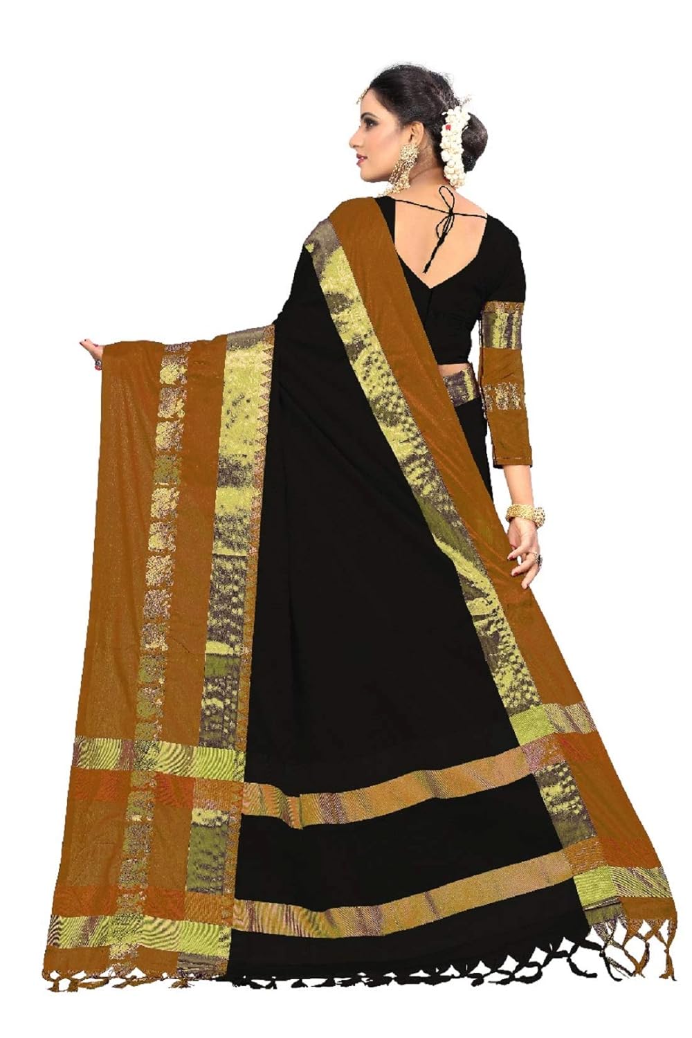 vaividhyam sarees women's cotton silk saree with blouse piece.