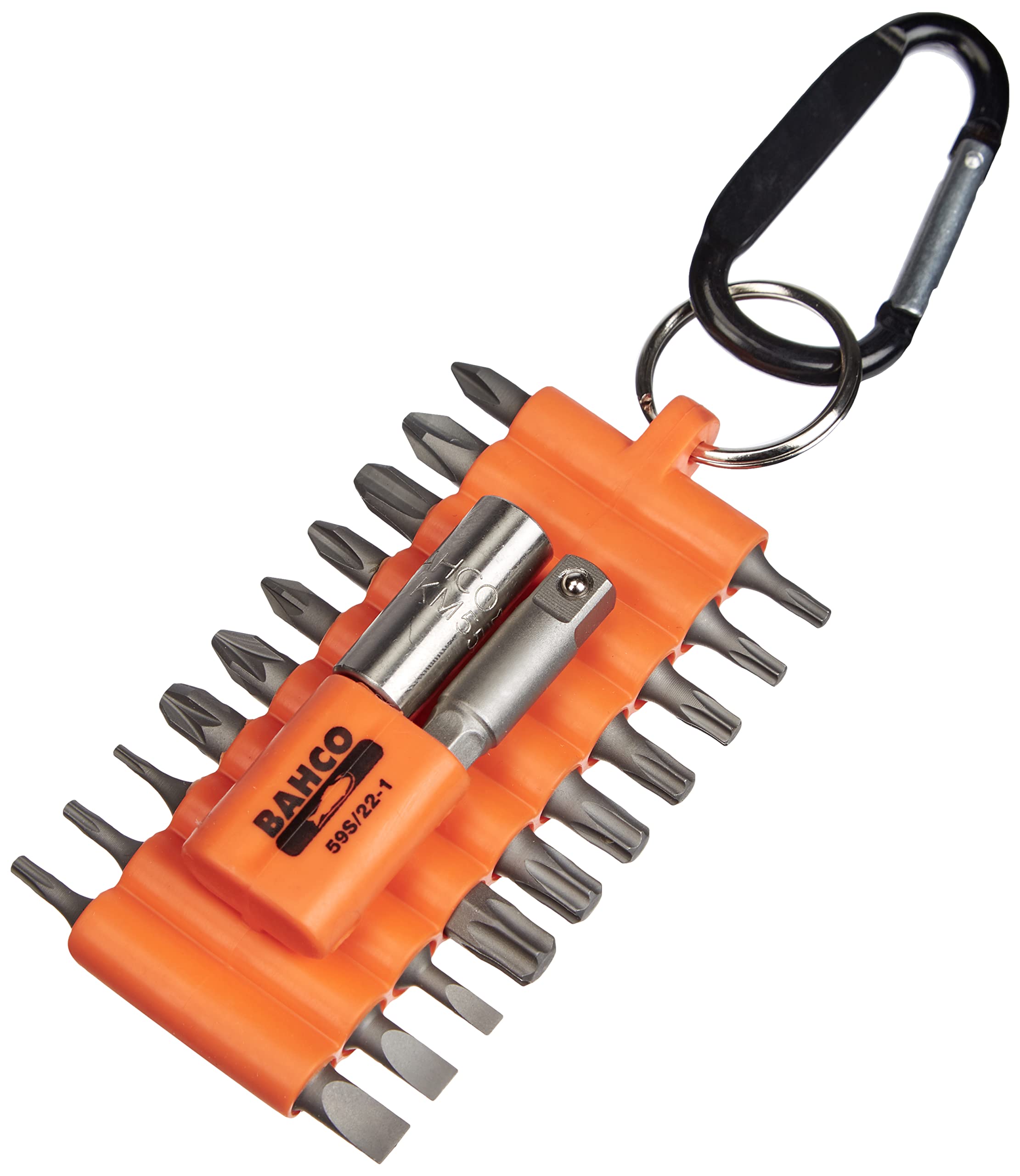 Bahco 22-Piece Multi-Colour Screwdriver Bit Set, Ph/Pz/T/Sl, 1/4" Socket Adaptor