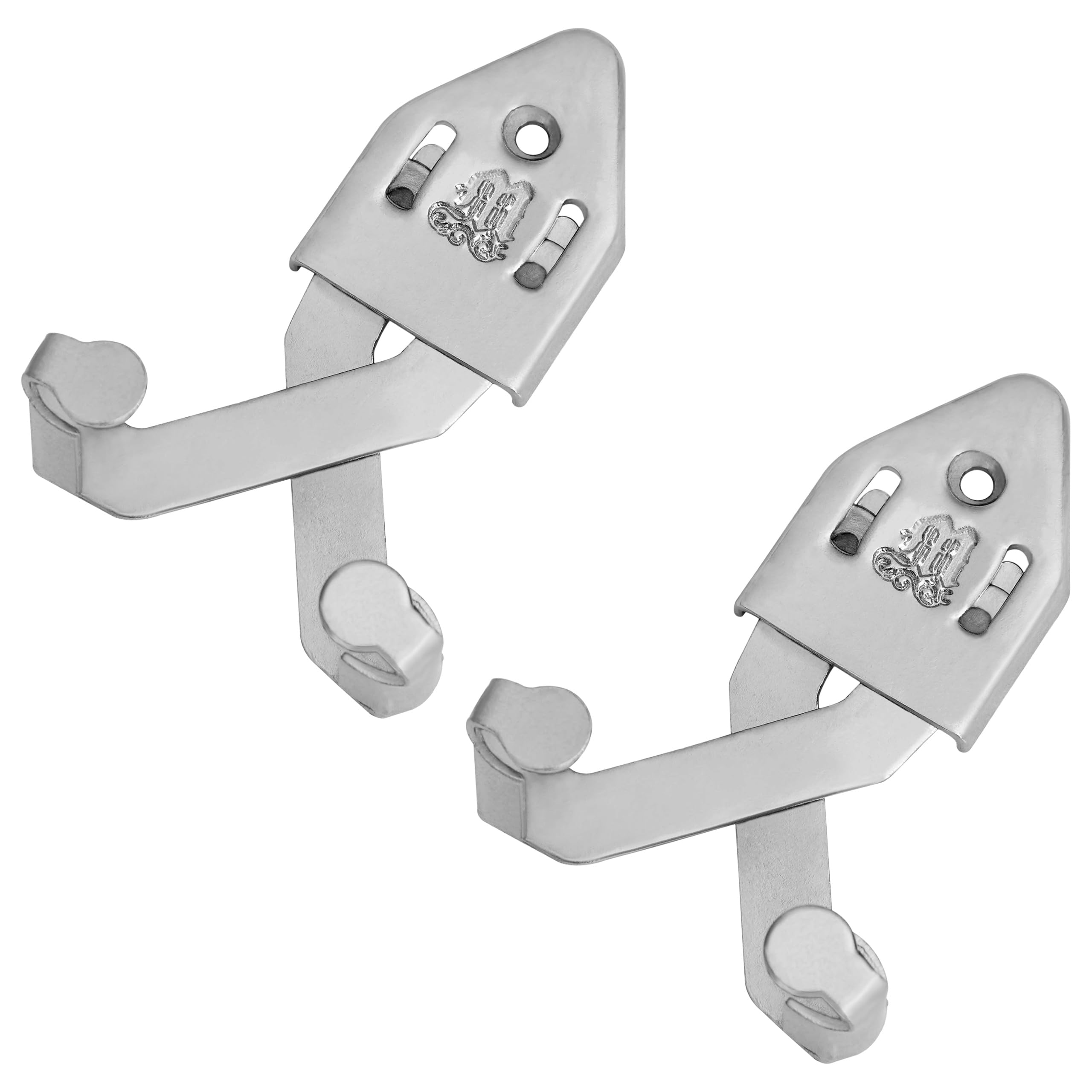 Mythrojan Metal Single Sword Wall Mount - 3 Inch Vertical Sword Display Hanger, Adjustable Multifunctional Wall Rack for Sword, Axe & Knives, Decorative Wall Decor (Small)- Set of 2