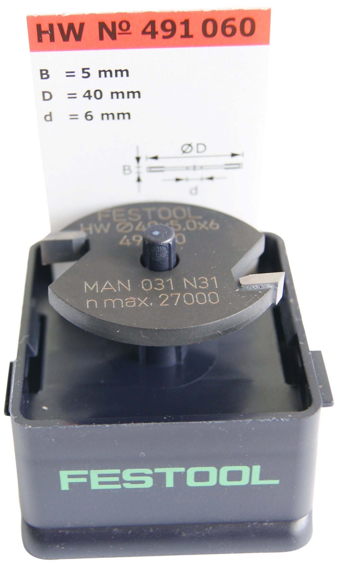 Festool Disk groove cutter HW D40x5