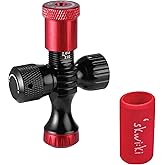 Skwiki PRE-Set Pressure Bicycle CO2 Inflator/Deflator, Regulate Tire Pressure Upon Desired Level, Insulated Grip Sleeve, Presta Compatible, Compact, for MTB, Gravel, and Road Bikes