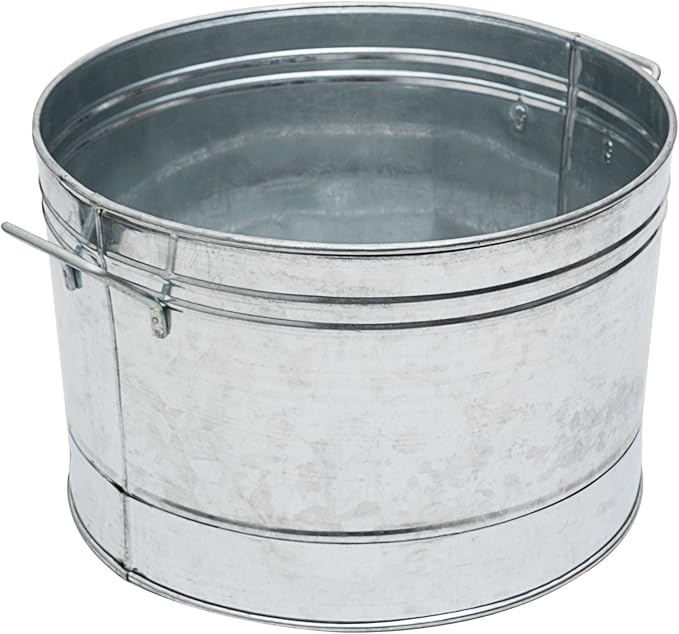 Achla Designs C50 Round Galvanized Steel Tub Amazon.co.uk Garden