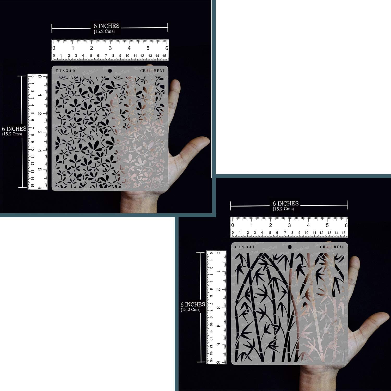 CrafTreat Reusable Leaf Stencils for Painting on Wood Canvas, Paper, Fabric, Floor, Wall and Tile - Image 4