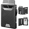 typecase Smart Wallet for Men: Metal Rfid Blocking Card Case, Ultra-Slim Bifold Wallet, Magnetic Card Holder, 9-13 Cards Capacitiy, Smart Popup Wallet for Men with Money Clip - Carbon Fiber