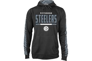 Zubaz NFL Men's Black and Grey Tonal Zebra Hoodie