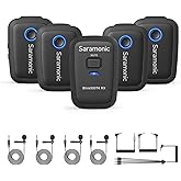 Saramonic Blink 500 T4 4 Person Wireless Lavalier Microphone for Multi-Person Shooting Scenarios, 2.4GHz, 24-Bit Sound, for DSLR, Camcorder, Smartphone, YouTube, Interview, Podcast