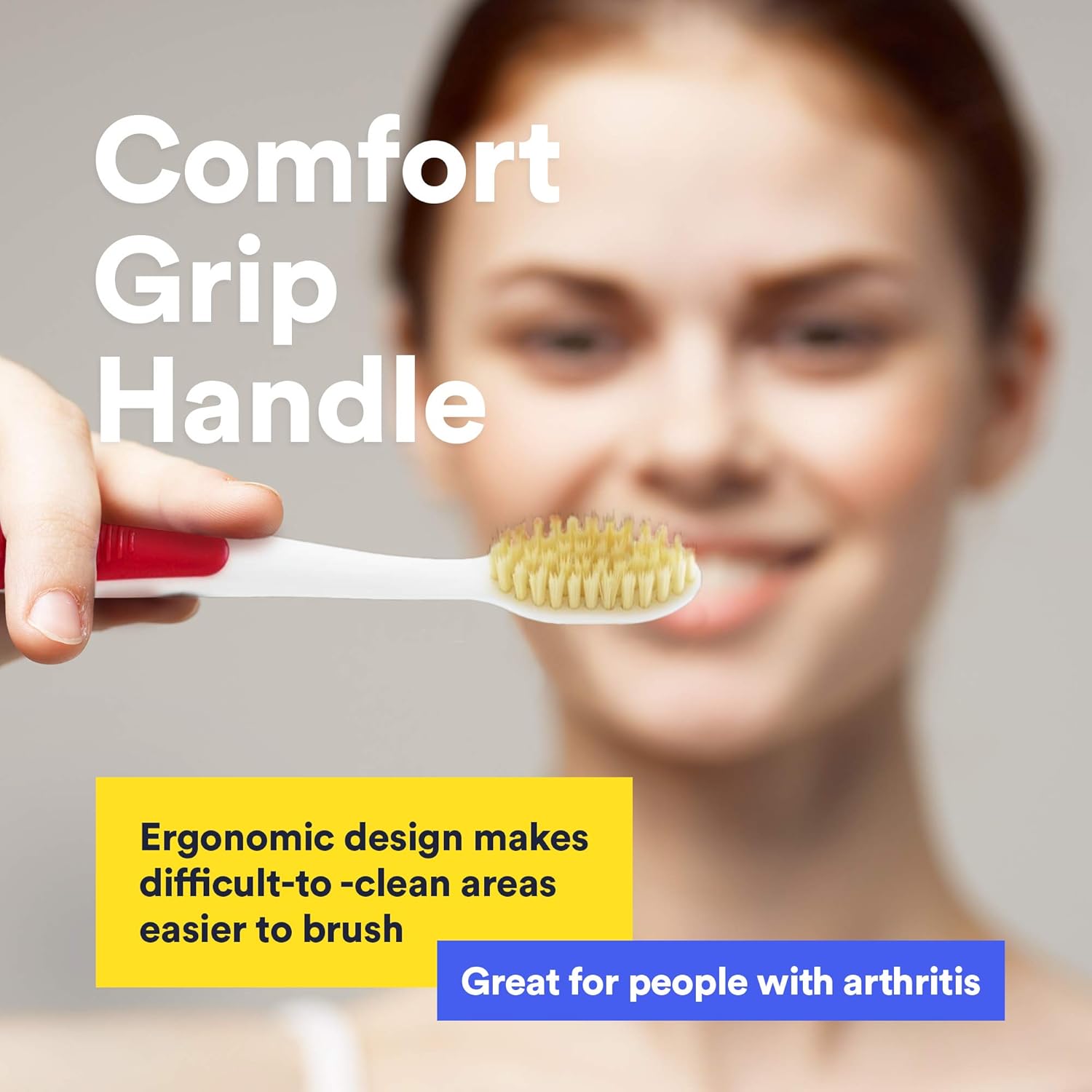 Mouthwatchers Antimicrobial Floss Bristle Silver Toothbrush, Adult, 4 Pack : Mouthwatchers Toothbrush : Beauty
