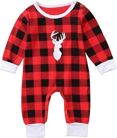 baby plaid romper