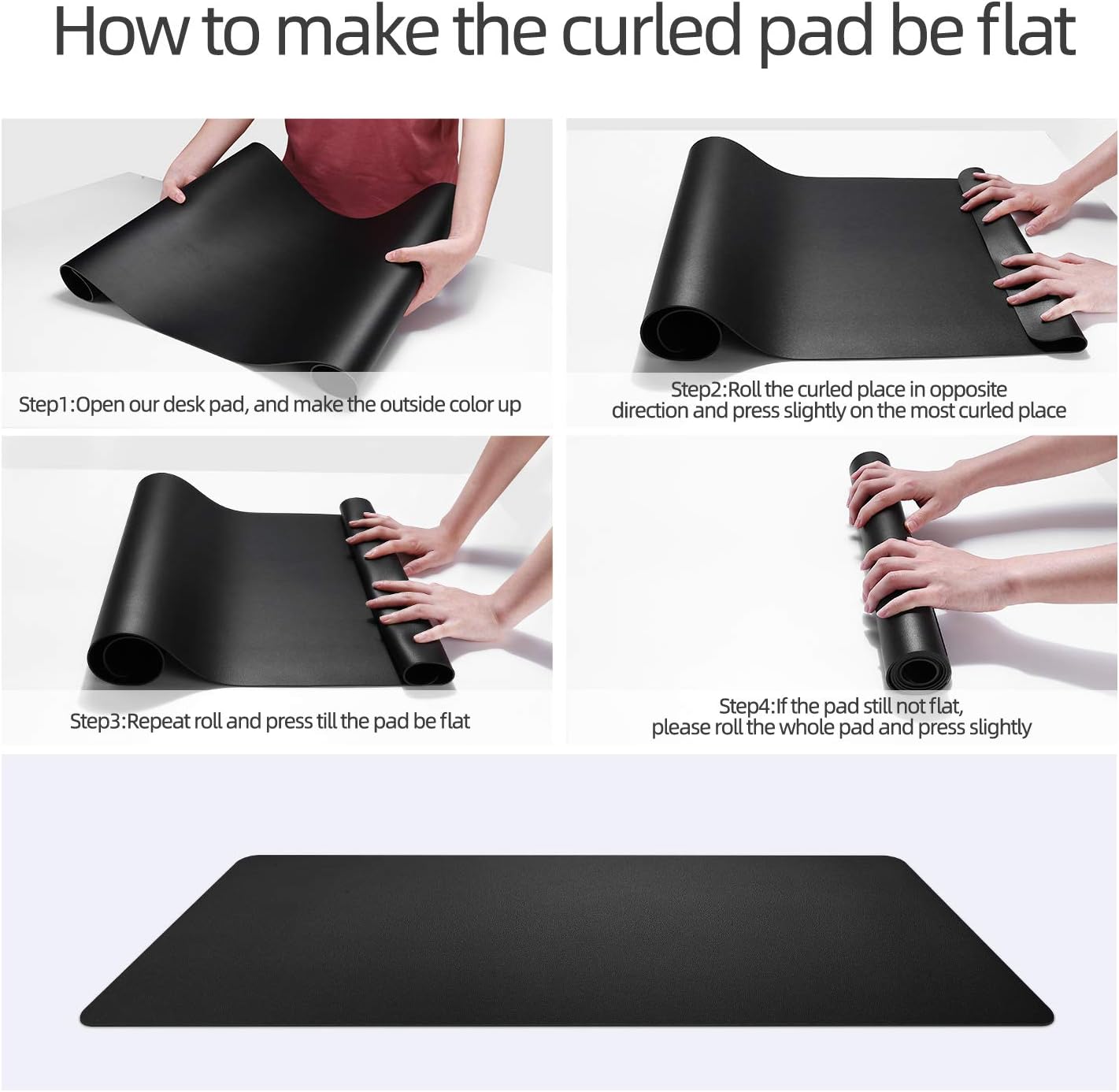 Dual-Sided Multifunctional Desk Pad, Waterproof Desk Blotter Protector, Leather Desk Wrting Mat Mouse Pad (31.5" x 15.7", Black) : Office Products