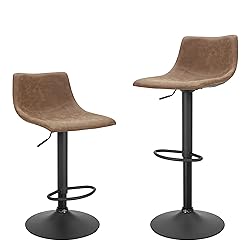 Finnhomy Bar Stools Set of 2, Swivel Adjustable