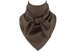 GERINLY Cotton Polyester Wild Rag, 35 Inch XL Bandana Extra Large, Solid Color Western Cowboy Head Scarf Square
