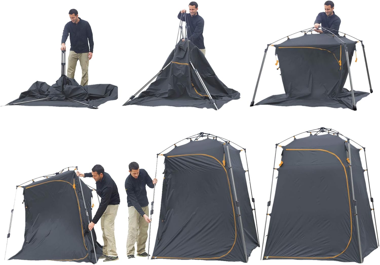 Lightspeed Outdoors Xtra Wide Quick Set Up Privacy Tent, Toilet, Camp Shower, Portable Changing Room (Gray): Sports & Outdoors