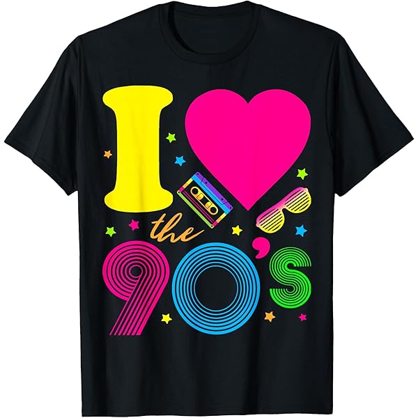 Amazon.com: 90s retro motto I love 90's T-Shirt : Clothing, Shoes