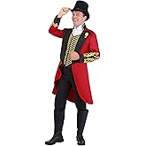 Adult Ringmaster Circus Performer Costume | Men's Vintage Showman Outfit with Top Hat for Halloween