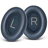 GEVO Replacement Ear Pads for Bose QC45, Ear Cushions for Bose QuietComfort 45 (QC45) & Quiet Comfort SE (QC SE) Headphones, Earpads with Softer Leather Noise Isolation Foam (Midnight Blue)