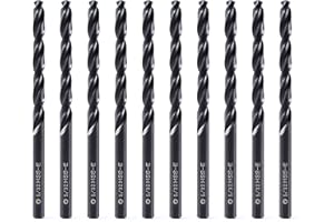 DelitonGude 5/32 inch HSS M35 Cobalt Twist Drill Bits,High Speed Steel,Pack of 10,Suitable for Hard Metals, Stainless Steel, Cast Iron and Other Hard Material(5/32inch)