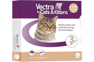 Vectra for Cats & Kittens Flea Treatment & Prevention for Small Cats (2-9 lbs.) 3-Month Supply