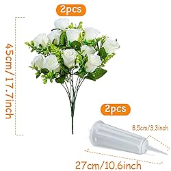 XONOR Artificial Cemetery Flowers, Set of 2