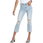 DEAR JOHN Frankie Straight Leg Jeans Women's High Rise Cropped Comfort Stretch Denim