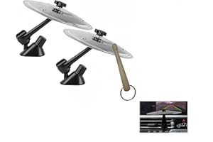 2-Pack Metal Car Clip-On Cymbals | Dashboard Air Vent Drum Kit | Instant Beats Fun Driver Accessory | Fits All Vehicles
