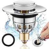 Tomario Sink Plugs Pop Up Drain 34-40mm Stainless Steel Copper Core