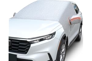 MARKSIGN Universal Fit Car Windshield Cover for Ice Snow, 63''x102'' Heavy Duty Windshield Sun Shade with Mirror Covers and Anti-Theft Tuck-in Flaps for Car SUV, Original Design Patent Pending