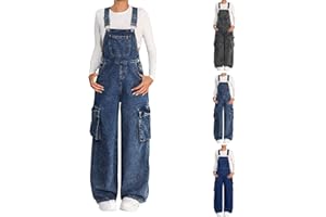 Boys Girls Denim Overalls Wide Leg Adjustable Jean Dungarees Big Kids Bibs Overall Baggy Straight Y2K Jean Jumpsuit Pockets