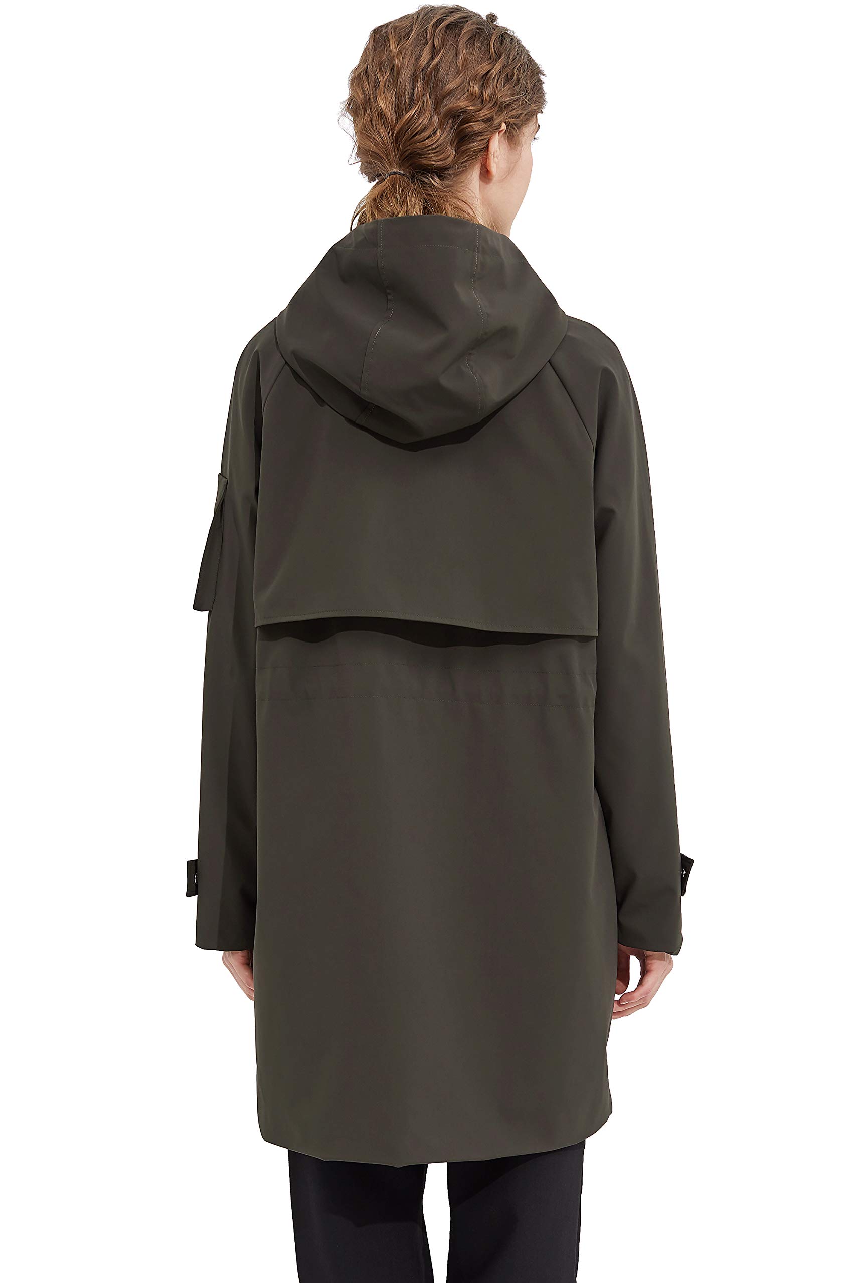 Orolay Women's Long Windbreaker Hooded Light Jacket Active Outdoor Anoraks