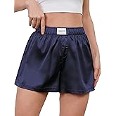 Mawor Womens Silk Summer Boxer Shorts Soft Comfy Pajama Sleep Lounge Satin Bottoms Sweat Cute Flowy Loose Pj Sleepwear