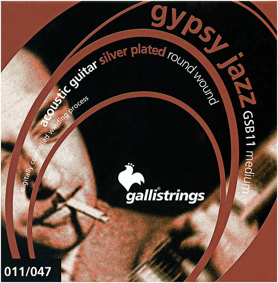 GSB11 GYPSY JAZZ Silverplated Wound, Ball End, medium