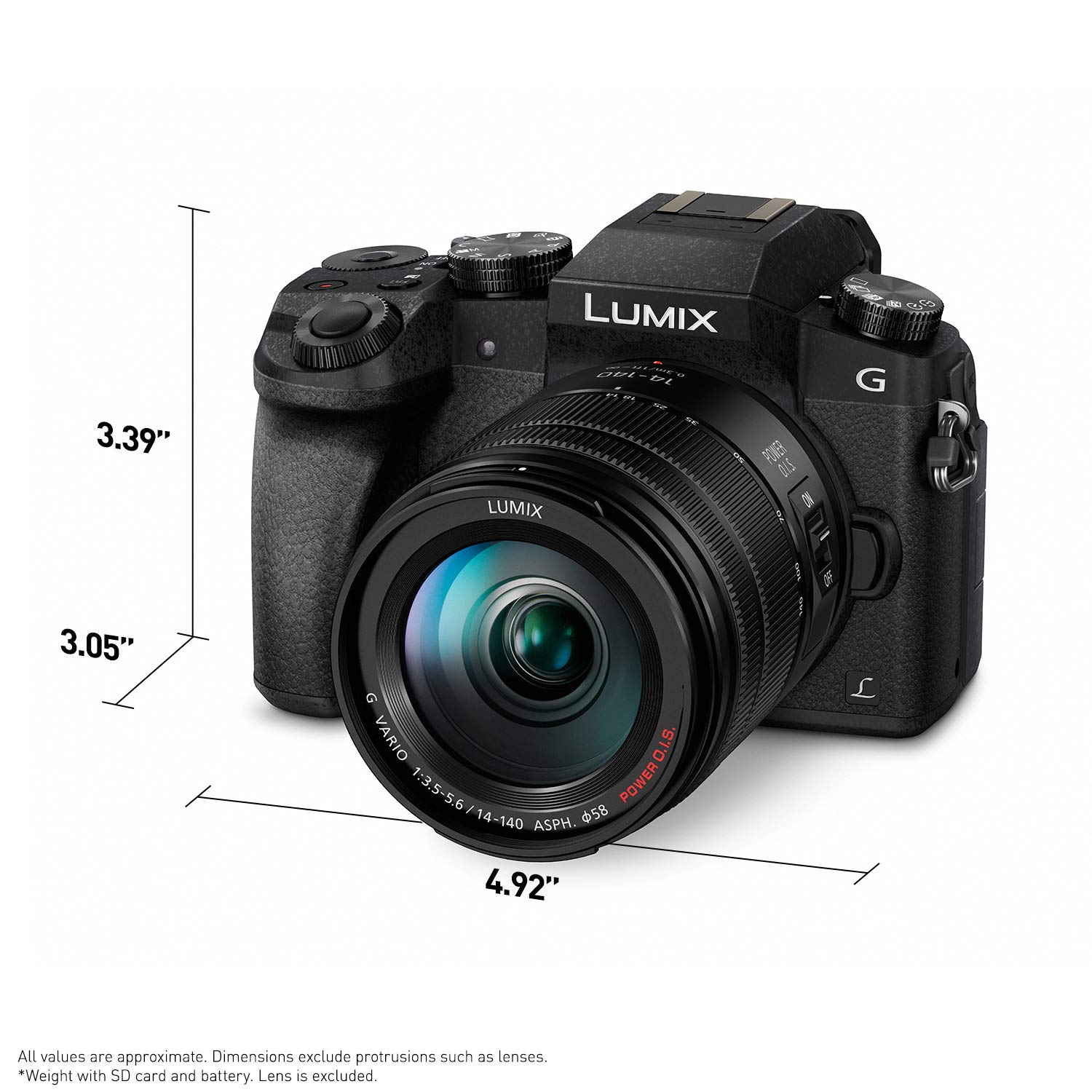 Panasonic LUMIX G7 4K Mirrorless Camera, with 14140mm Power O.I.S