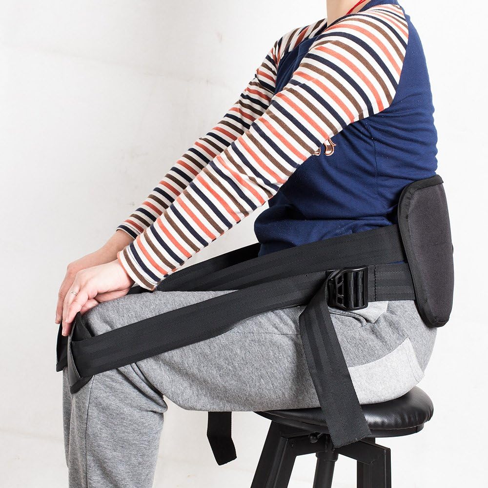 Support belt for better back whole day Lower Back Support Belt -Posture Correcting Harness & Relieve Sciatica, Keeps Back Straight While Seated, Suitable in Office or At Home or Outdoors（Black）: Home Improvement