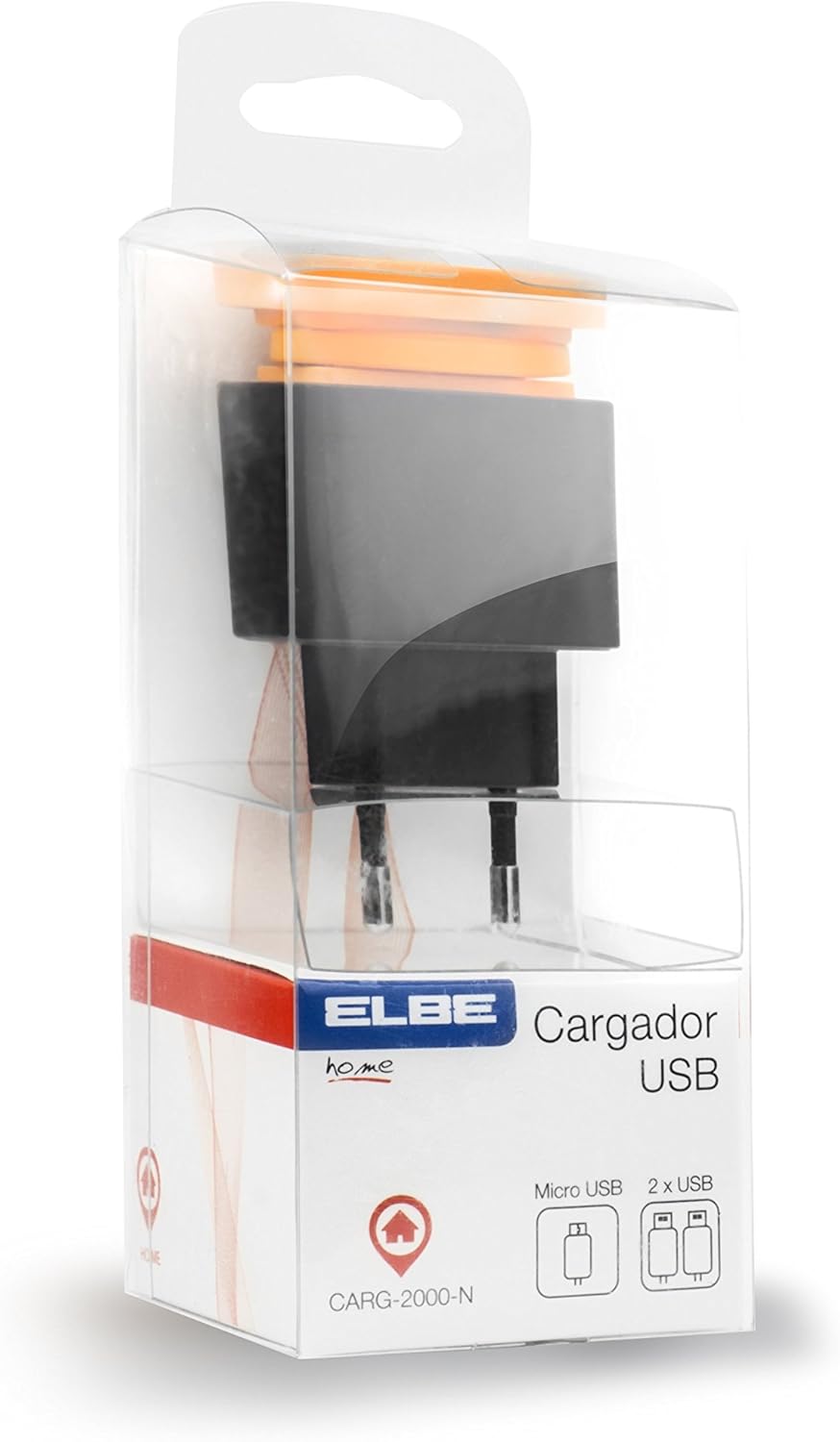 Elbe Carg 2000 N Cargador Usb De Pared 2xusb Micro Usb Para 3