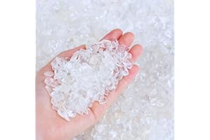 XIANNVXI Aquarium Gravel Rocks Clear Quartz Natural Polished Healing Crystals Chip Bulk Succulent Rocks for Plants Terrarium Supplies Fish Tank Gravel Vase Filler Decorative Stones 0.87 lbs