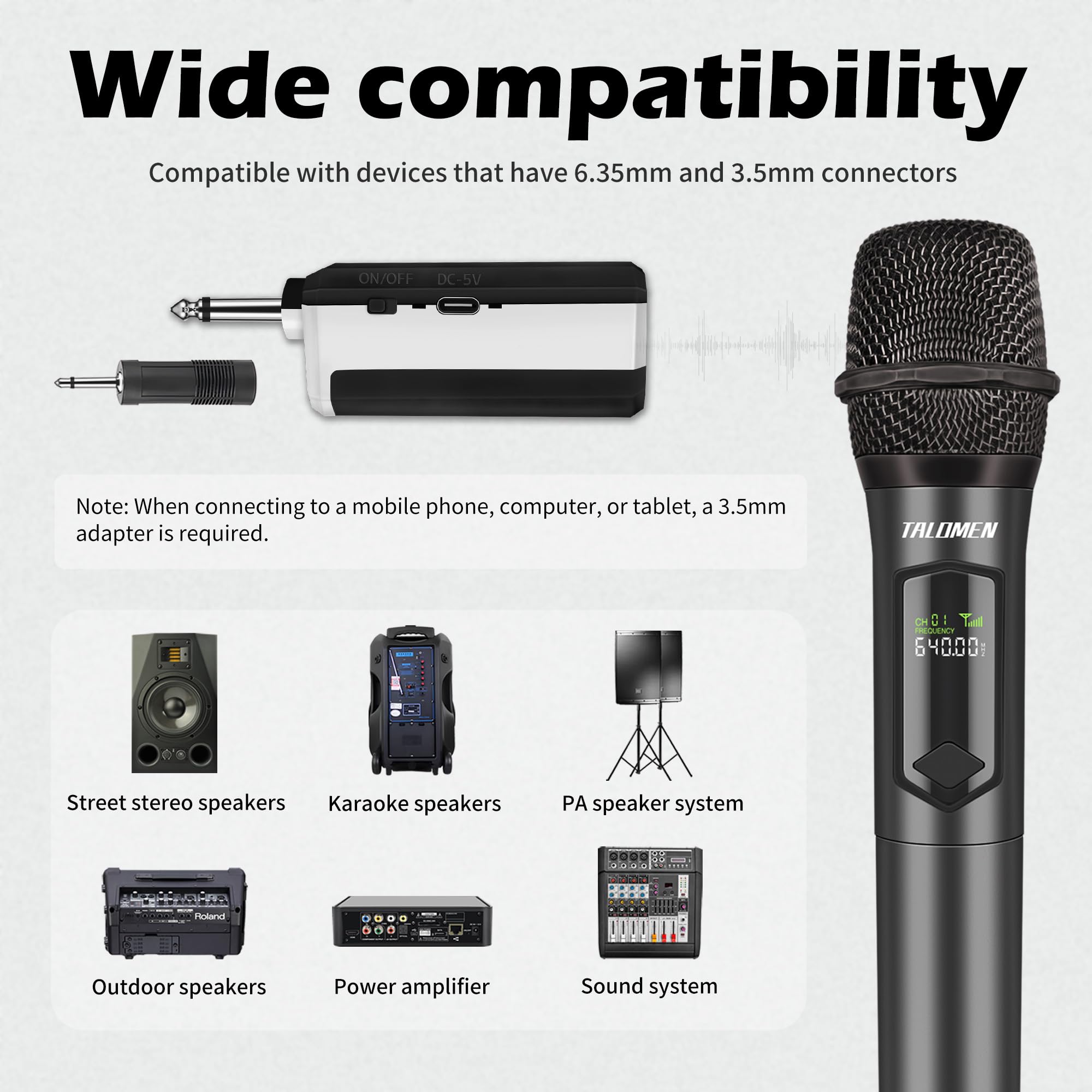 Wireless Microphone,Professional Dual Handheld Cordless Dynamic Mic System with Rechargeable Receiver(160 Ft),Karaoke Microphone Set for Singing,Karaoke,Wedding,DJ,Party,Speech,Church,K60-2