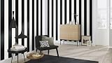 Rasch Just Me Paper Wallpaper Graphic Stripes Black Cream 286694 Made in Germany view 5