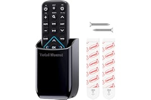 TotalMount Hole-Free Remote Control Holder – Eliminates Need to Drill Holes in Your Wall (Black, Quantity 1)