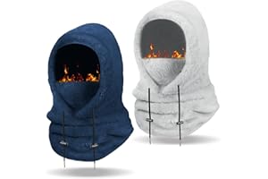 Fivali Balaclava Ski Mask Winter: Thermal Windproof Full Face Cover Fleece Lined Hood Hat for Skiing Cycling Hiking Men Women