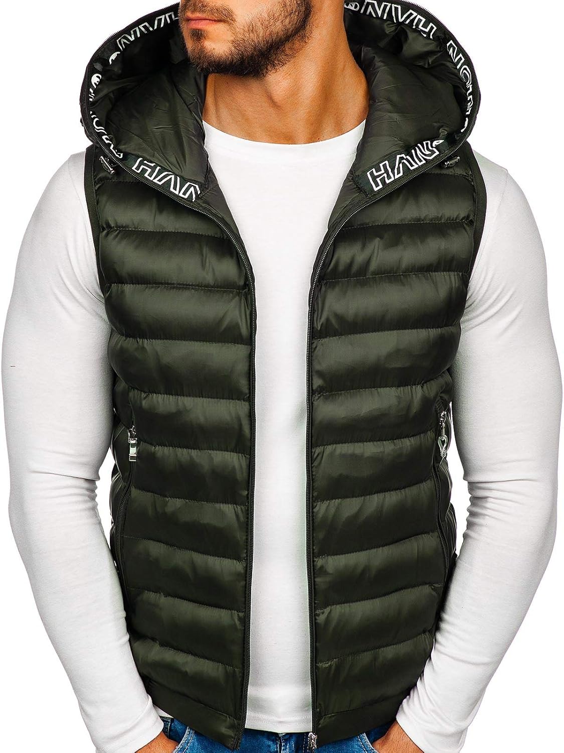 Chaleco Forro Polar Para Actividades Chaleco Acolchado Con Capucha