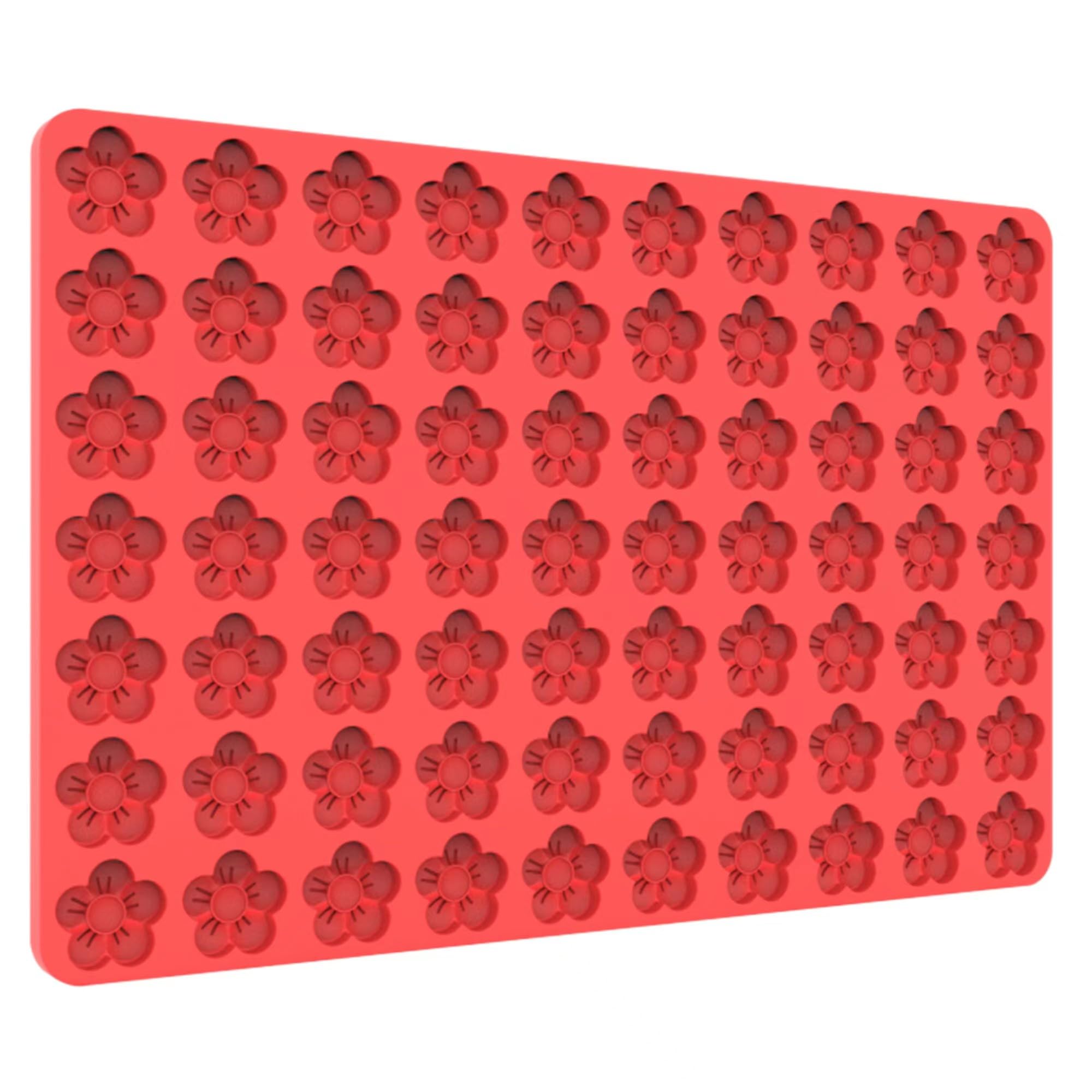 Photo 1 of Tadonyny Small Flower Candy Molds Silicone Chocolate Gummy Molds, Blossom Silicone Fondant Cake Mold Mint Molds with Scraper (flower)
