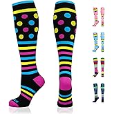 NEWZILL Medical Compression Socks for Women & Men Circulation 20-30 mmHg, Best Support for Running Athletic Cycling Nursing Travel Work and Fitness