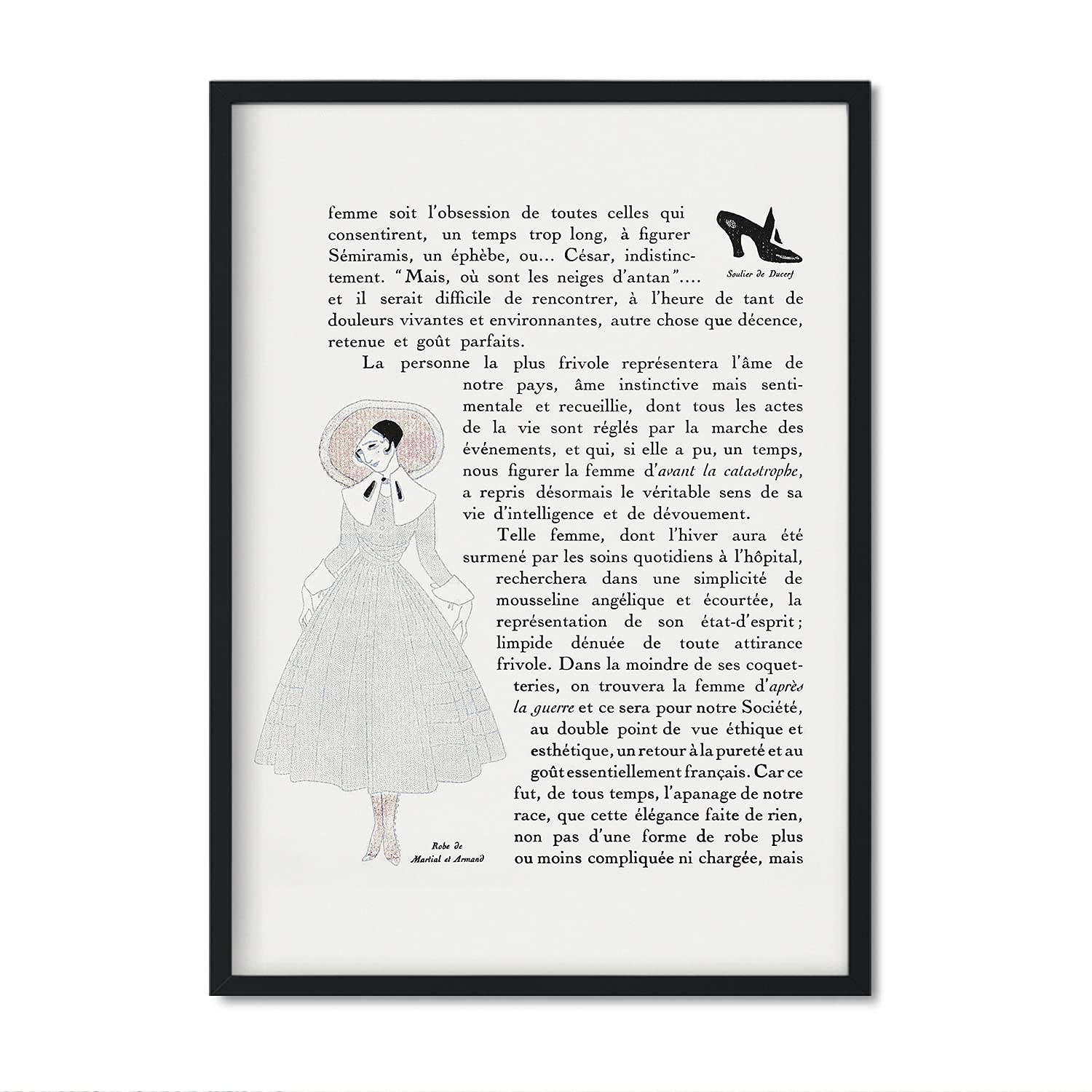 Nacnic Vintage Print Model 046. Posters with artwork Art Deco by the French artist George Barbier. Interior decoration. A4 size