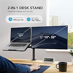 HUANUO Laptop Monitor Mount, Single Monitor Desk