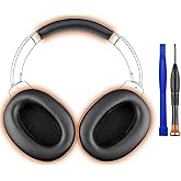 SOULWIT Replacement Kit for Sony WH-1000XM2 (WH1000XM2) & MDR-1000X (MDR1000X) Headphones, Ear Pads Cushions + Headband Replacement Headstrap Pad Repair Part - Black
