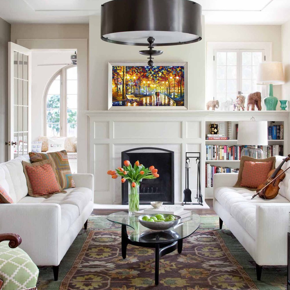 5D Diamond Painting Kit DIY Full Drill Arts Crafts Wall Decor 2 Pack by Yomiie, for Living Room Rainy Night Lovers (12.6x16.5inch/32x42cm) & Walking in Rainy Night (15.7x10.6inch/40x27cm)