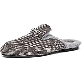 NEWBELLA Women's Faux Fur Lined Mule Slippers - Cozy Slip-On House Shoes with Round Toe, Warm Winter Indoor & Outdoor Shoes for Fall & Winter